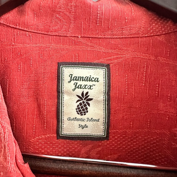 Jamaica Jaxx Men’s 100% Silk Button Down Short Sleeve Hawaiian Shirt, Size XL - Picture 3 of 9